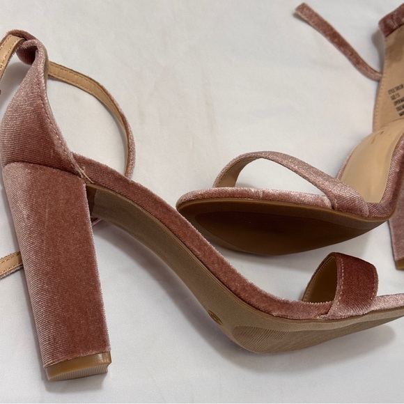 NEW Lulus Taylor Mauve pink Velvet Ankle Strap Heels 4” - Picture 12 of 16